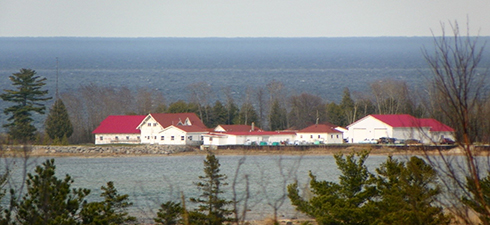 Distance view of Hammond Bay Biological Station